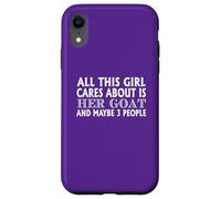 Goat Lover Funny Citation All This Girl Cares About Coque pour iPhone XR