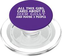 Goat Lover Funny Citation All This Girl Cares About PopSockets PopGrip pour MagSafe