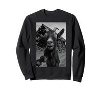 Goat Meme Country Humor Farm Chaos Scene Broken Barnyard Sweatshirt