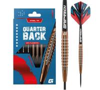 GOAT - Quarterback V1 95% Fléchettes Pointe Acier 23G, Comprend 3 Barrels, 3 Flights et 3 Tiges