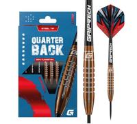 GOAT - Quarterback V2 95% Fléchettes Pointe Acier 26G, Comprend 3 Barrels, 3 Flights et 3 Tiges