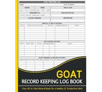 Goat Record Keeping Log Book: Track Breeding, Health, Milk, and Growth - All in One Place