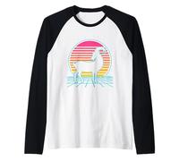 Goat Retro Vintage 70s 80s Style Farm Animals Lover Manche Raglan