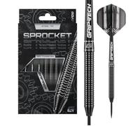 GOAT - Sprocket 90% Fléchettes Pointes d'acier 22 G, Comprend 3 Barrels, 3 Flights et 3 Shafts