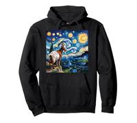 Goat Starry Night Van Gogh Animal de la ferme surréaliste Sweat à Capuche