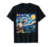 Goat Starry Night Van Gogh Animal de la ferme surréaliste T-Shirt