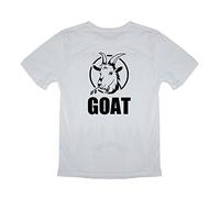 Goat T-Shirts à Manches Courtes Greatest of All Time Animal Funny Birthday Dad King White Yellow Black Red Mens Women T T-Shirts à Manches Courtes 100% Cotton(Small)