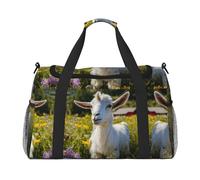 Goat Weekender Sac à main pour homme et femme, parfait pour les voyageurs fréquents, Noir , Taille unique