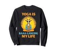 Goat Yoga Baaa-Lancing My Life Retro Balance Pose Humour Sweatshirt