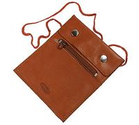 GoBago Branco Pochette tour de poitrine très plate en cuir, portefeuille sécurité sac bandoulière, disponible en plusieurs couleurs multicolore marron m
