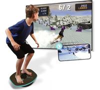 GoBalance Play & Sport - Planche d'équilibre interactive en bois de qualité supérieure avec capteur Bluetooth intelligent et application gratuite - 12 jeux amusants, entraînement sportif et