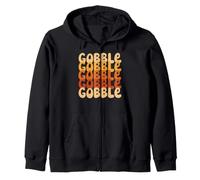 Gobble Funny Thanksgiving Day Autumn Fall Season Pèlerin Sweat à Capuche