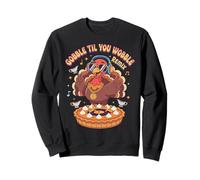 Gobble Til You Wobble Remix Thanksgiving Turquie DJ Musique Sweatshirt
