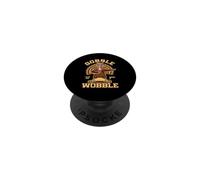 Gobble Til You Wobble, Un pèlerin à la Dinde Amusant pour Thanksgiving PopSockets PopGrip Adhésif