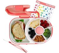 GoBe Boîte à déjeuner réutilisable avec distributeur à 5 compartiments et couvercle | Sans BPA et PVC | Passe au lave-vaisselle | Pas de déversement, étanche…