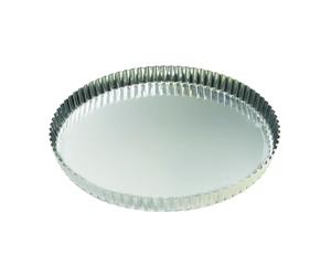 Gobel 126340 Tourtière Rond Cannelé Fond Fixe Fer Blanc, 80 x 150 cm