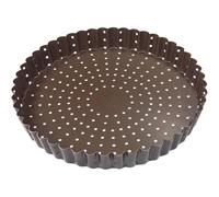 Gobel 20 CM Anti-adhésif Perforé Quiche & Tarte Étain - Plissé Rond Cuisson