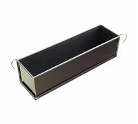 Gobel 219730 Moule à Pâté Long Uni Anti-Adhérent à charnières Fond Démontable 40*8 cm 47736-40
