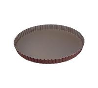 Gobel 226332 Tourtière Rond Cannelle Fond Fixe Anti-Adhérent, Noir, 21,8 x 15,4 x 1 cm