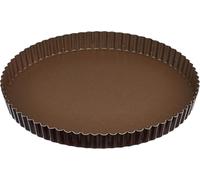 Gobel 226340 Moule à Tarte Rond Cannelé Anti-Adhérent Fond Fixe 28 cm, Brown