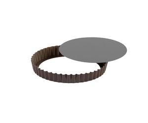 Gobel 226430 Moule Tourtière Ronde Cannellée Fond Mobile Anti-Adhérent 24 cm