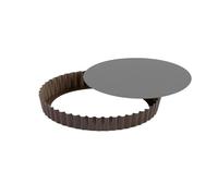 Gobel 226432 Moule Tourtière Ronde Cannellée Fond Mobile Anti-Adhérent 26 cm