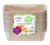 Gobel 25-Pack Éco-responsable Papier Gâteau Moules 19x5x5cm - Four