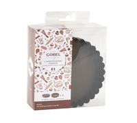 Gobel 282550 Boîte de 6 Tartelettes Rondes Cannelées Fond Fixe Anti-Adhérent 12 cm