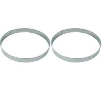 Gobel 865060 Cercle à Mousse Emporte-Pièce INOX Hauteur 4,5 cm Ø 20 cm, Argenté. (Lot de 2)