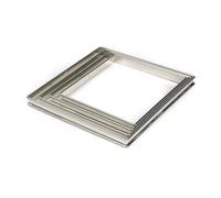 Gobel 865550 Flan à Tarte Carré Inox Bords Roulés 22 cm