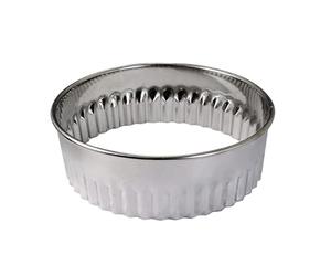 Gobel 880001 Boîte de 8 Découpoirs Rond Cannelé INOX