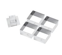 Gobel 887980 Boîte de 4 Formes Carré + Poussoir INOX