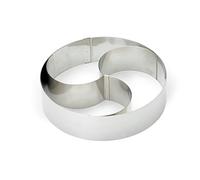 Gobel 890850 Cercle à Mousse / Emporte-pièce forme Trio Bombé Inox Ø 18 cm