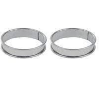 Gobel - Cercle à Tarte en INOX Ø 12 cm - Cercle à Pâtisserie Bords roulés - Hauteur 2,7 cm - Démoulage Rapide et Parfait - Qualité Supérieure - Fabriqué en France (Lot de 2)