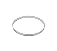 Gobel 824970 Cercle à Tarte Inox bords roulés 24 cm, Silver
