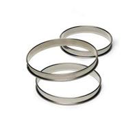 GOBEL CERCLE A TARTE HAUT BORDS ROULES EN INOX DIAMETRE 30 CM HAUTEUR 2.7 CM