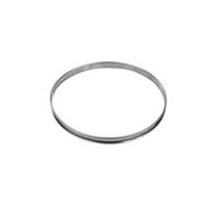 Gobel Cercle à Tarte Inox Ø28 cm - Bord Roulé - Épaisseur 4/10ème - Moule Professionnel pour Tartes Sucrées et Salées - Fabrication Française