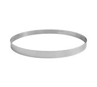 GOBEL - Cercle à Tarte Perforé - Cercle à Patisserie Perforé - INOX - Ø 24 cm - Hauteur 2 cm - Qualité professionnelle - Fabriqué en France, Silver