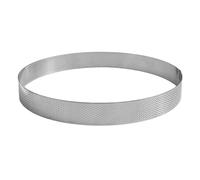 GOBEL - Cercle à Tarte Perforé - Cercle à Patisserie Perforé - INOX - Ø 28 cm - Hauteur 3,5 cm - Qualité professionnelle - Fabriqué en France