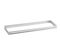 Gobel - Flan à Tarte rectangulaire Professionnel - INOX Bords roulés 550 x 110 x 20 mm - Cuisson Uniforme et démoulage Facile - Fabrication française