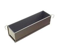 Moule à paté long uni - GOBEL - 35cm - à charnière - Fond démontable - 350x80x80mm - Marron