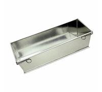 Gobel - Moule à pâté en croûte ou cake ouvrant fer blanc - 27x10cm | Fabrication française ; 2 en 1 : pâté en croûte ou cake, int. 25x9cm, h7,5cm ; fer blanc, cuisson dorée, démoulage facile