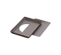 GOBEL - Moule à Tarte Rectangulaire 29x20,5 cm Bord Cannelé Fond Amovible Anti-Adhérent