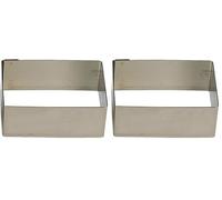 Gobel - Nonnette Forme Rectangulaire - Emporte-pièces en Inox - 12 x 3 x 3 cm - Découpe Precise et Soignée - Ustensile Professionnel - Fabrication Française (Lot de 2)