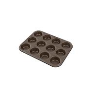 Gobel - Plaque à 12 Muffins - Acier - Revêtement Antiadhérent Bicouche Garanti sans PFAS - Qualité Professionnelle