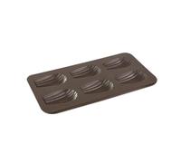 Plaque de 6 madeleines gourmandes acier 39.5x20 cm