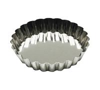 Gobel - Tartelette ronde cannelée - Fer blanc - Fond fixe - Ø110/90 mm h20 mm - Fabrication française