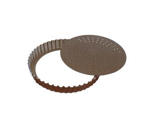 Gobel Tourtière Cannelée Perforée Ø240 cm Antiadhérente à Fond Mobile | Cuisson croustillante et démoulage facile