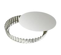 Gobel 126450 Tourtière Rond Cannelé Fond Mobile Fer Blanc