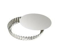 GOBEL - Tourtière ronde cannelée - Fond mobile - Fer blanc - Matériau recyclable - Ø 26 cm